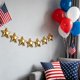 thumbnail image 5 of Patriotic Star Garland Flag Fabric Star Bunting With Lines And Polka Point Patterns For 4th Of July Independence Day Home Decor, 5 of 6