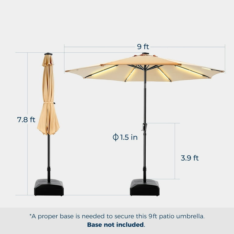 bj's wholesale patio umbrella Berkley Jensen 11' Offset Umbrella w/LED Lighting, Blue