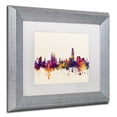 thumbnail image 4 of Trademark Fine Art "Barcelona Spain Skyline" Canvas Art by Michael Tompsett, White Matte, Silver Frame, 4 of 4