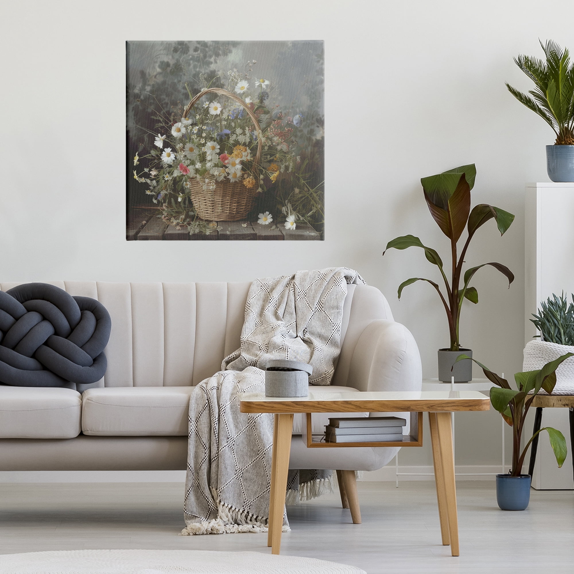 Stupell Industries Florals In A Basket Arrangement Canvas Wall Art, design by Lazar Studio