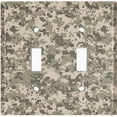 thumbnail image 2 of Metal Light Switch Plate Outlet Cover (ACU Camo - Double Toggle), 2 of 2