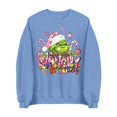 thumbnail image 3 of MIARHB Sudadera navideña My Day para mujer, talla grande, informal, a la moda, con estampado navideño, manga larga, cuello redondo, holgada, con estampado de Grinch, tallas S-3XL, 3 of 4
