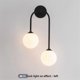 thumbnail image 4 of 2-Light Glass Globe Decorative Wall Lamp AC90-240 Vanity Light for Bedroom Living Room Dining B Warm Light, 4 of 4