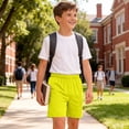 thumbnail image 6 of Fengactive Boys Quick Dry Athletic Shorts Breathable Running Workout Shorts 3-14T, 6 of 7