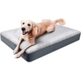 thumbnail image 3 of 3XL Extra Large Jumbo Dog Bed Grey 47.5"x29"x4" Orthopedic Egg-Crate Foam | Hot Sale | Waterproof Removable Washable Cover Pet Mat for Large Dogs, 3 of 4