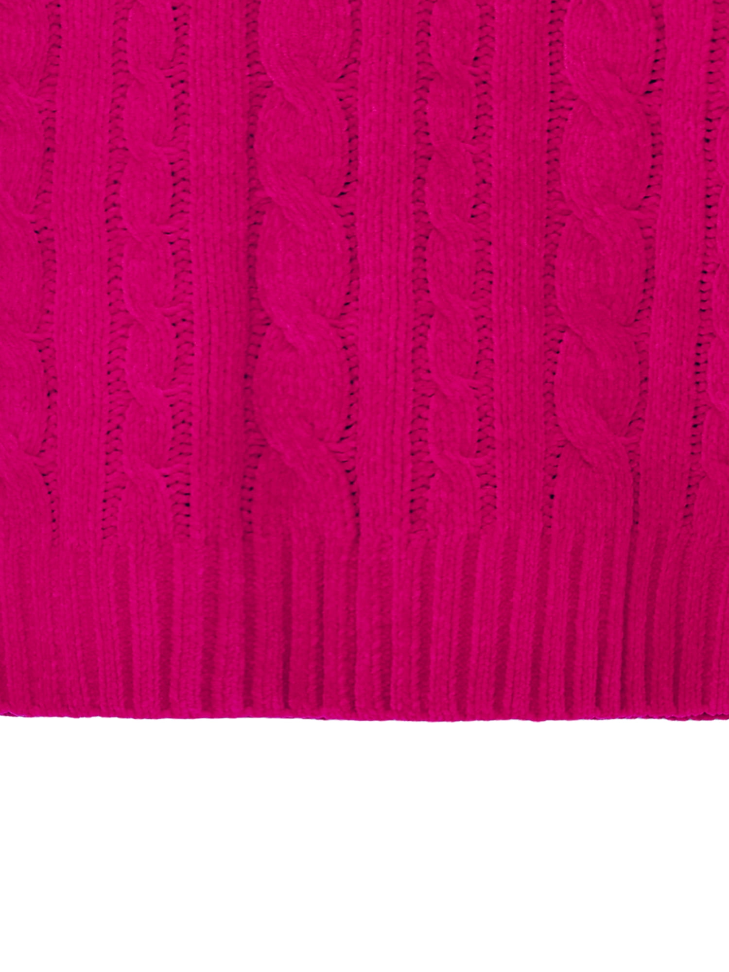 Wonder Nation Girls Chenille Sweater with Long Sleeves, Sizes 4-18 & Plus