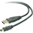 thumbnail image 2 of 6FT F3U138X06 USB A TO MINI5P B M/M DVC PWR/DATA USB CABLE MOQ-20, 2 of 2