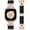 Black/Rose Gold, variant on Magnetic Band Compatible with Versa 4/3 and Sense 2/1, D-Shape Braided Stretchy Nylon Strap for Women Men, Adjustable Sport Dressy Watch Band