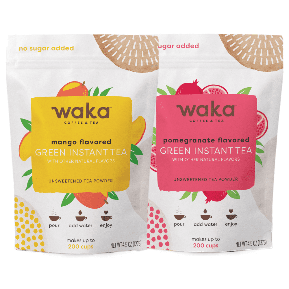 Waka — Unsweetened Instant Tea Powder 2Bag Combo — 100 Tea Leaves