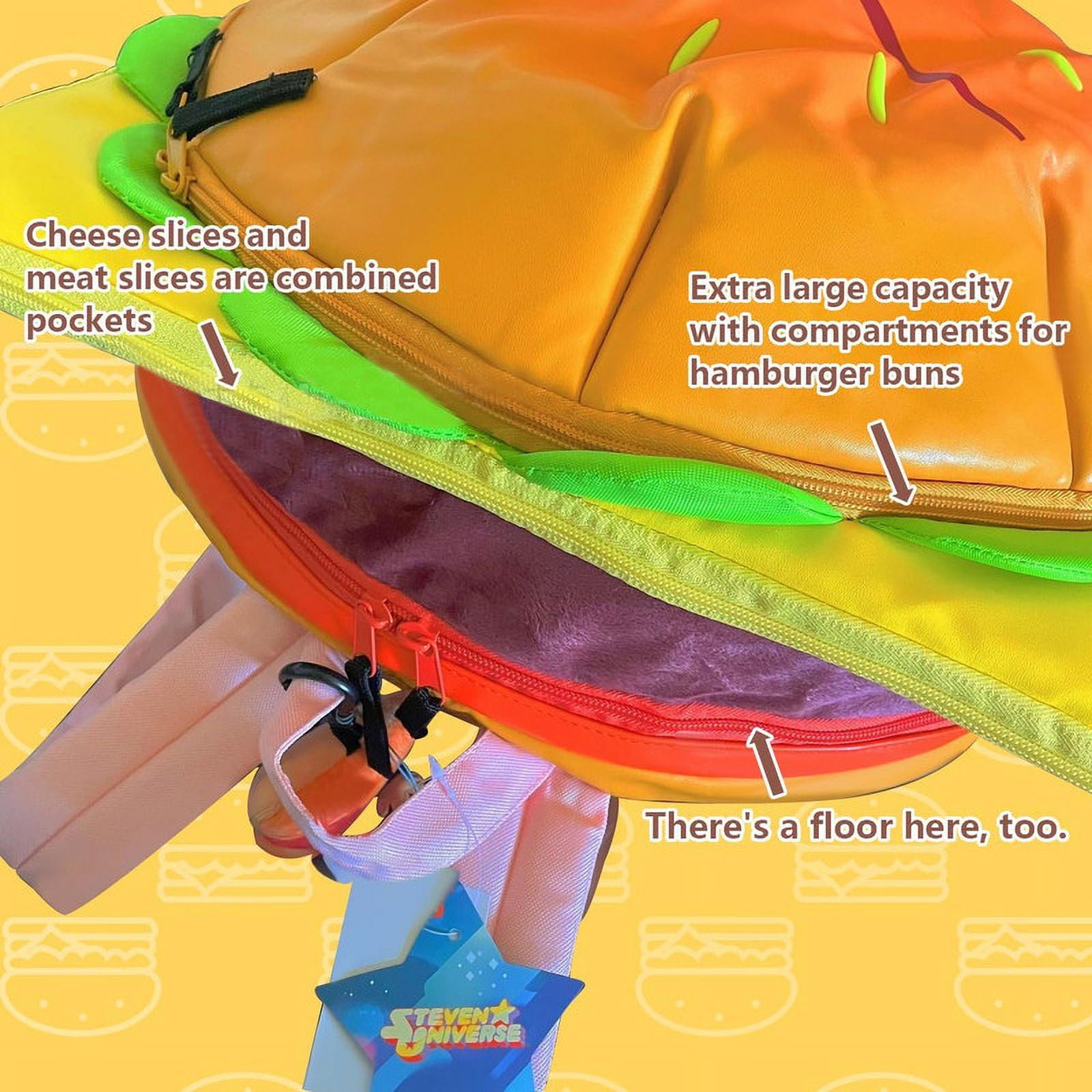KOFPA Cheeseburger Backpack Multi Compartment Universe Funny Hamburger Backpack Multi Compartment Burger Backpack Daypack Walmart Business Supplies