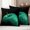 Teal, variant on Yellow Fruit Outdoor Waterproof Pillow Covers, Modern Minimalist Decor Black Background Decorative Rectangle Throw Pillowcase Sofa Cushion Sham for Patio/Couch/Chair, 20"x12" 2 Pack