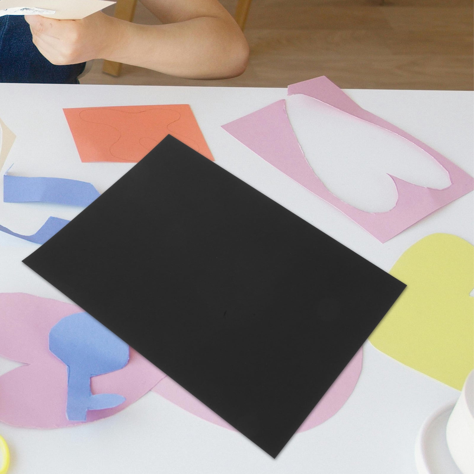 50 Sheets Black A4 Cardstock Paper for Crafts, Thick Construction Paper for Scrapbooking, Card Making, and Art Projects