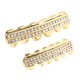 thumbnail image 2 of 1 Par de Brillos de Halloween Parrillas Doble Zircon Taladro Grill Oro, 2 of 9