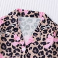 thumbnail image 5 of WhouRiu Outfits for Toddler Girl Leopard Graphic Short Sleeve Shirts Shorts Cozy Soft Sleepwear Outfit Set for Children Pink,Size 4 Y, 5 of 8