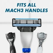 Gillette Mach3 3D Mens Manual Razor Handle and 2 Blade Refills, Silver
