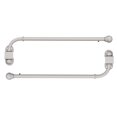 thumbnail image 1 of Urbanest 1/2” Adjustable Wall Mounted Swing Arm Rods 14"-24", Glossy White, Set Of 2, 1 of 3