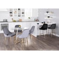 thumbnail image 5 of LumiSource Gold Frame, Silver Velvet Fabric Marcel Dining Chair - Set of 2, 5 of 12