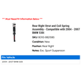 thumbnail image 2 of Rear Right Strut and Coil Spring Assembly - Compatible with 2004 - 2007 BMW 530i 2005 2006, 2 of 2