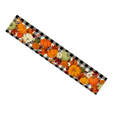 

XINYTEC Fall Thanksgiving Table Runner for Party Autumn Table Decor Farmhouse Kitchen