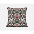 thumbnail image 3 of Gray Pink Cloverleaf Boho Suede Throw Pillow, 3 of 4