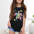 thumbnail image 2 of JAJAHO Girls Summer T Shirt Sleeveless Tank Top For Girl Crewneck Loose Fit Graphic Tee Soft Comfortable Casual Daily Wear Ages 3-14 Years Trendy Tops, 2 of 4
