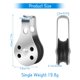 thumbnail image 5 of CHAO Polea de tracción de 5 piezas, polea de elevación, polea única de acero inoxidable resistente, carga de 50 kg, bloque de polea de pasador marino para cuerda de elevación de vela, tendedero de kay, 5 of 5