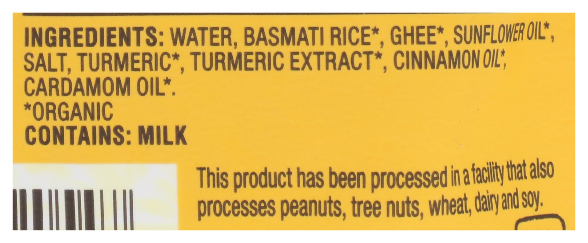 Tasty Bite Organic Turmeric Rice 8.8 Ounce, Pack Of 12