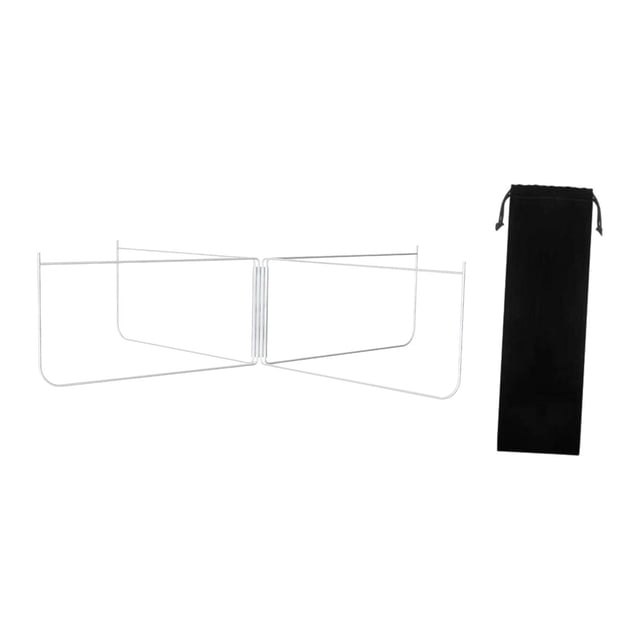 Soporte de refrigerador plegable, rejilla de maleta, acero inoxidable de acero inoxidable soporte de caja de hielo de estado plegable para viajar, Plateado recto