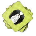 thumbnail image 2 of Carolines Treasures BB1292FC Checkerboard Lime Green Japanese Chin Foam Coaster Set of 4 3 1/2 x 3 1/2 multicolor, 2 of 3