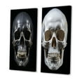 thumbnail image 3 of Designart "Skull magic Remains I" Skull Wall Art Set Of 2 - Grey Animals Canvas Set For Living Room Decor, 3 of 7