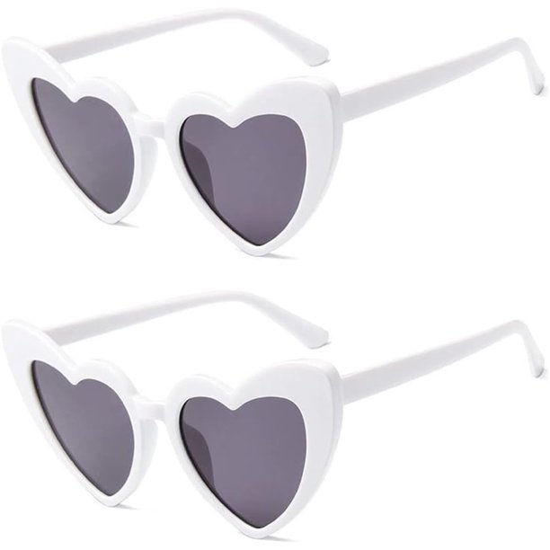 Gafas de sol con forma de corazón para mujer, gafas retro estilo ojo de gato vintage