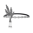 thumbnail image 1 of Diadema de plumas, tocado de cristal, tocado de fiesta, accesorios para el cabello para mujeres y niñas, 1 of 5