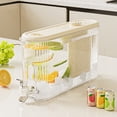 thumbnail image 2 of Sentmoon Water Carafe Juices Pitcher Drink Dispenser 4L Plastic Beverage Server with Spigot and Lid Large Capacity Cold Drink Container for Iced Tea Lemonade Parties Home, 2 of 8