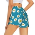 thumbnail image 3 of Goofa Daisies Flowers Printed Women 2 in 1 Running Shorts,Quick Dry Athletic Workout Shorts,High Waisted Athletic Shorts with Liner Pockets-X-Large, 3 of 9