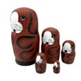 thumbnail image 4 of Conjunto de 5 muñecas rusas Matryoshka de madera pintadas a mano, regalo perfecto para cumpleaños, 4 of 9
