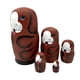 thumbnail image 4 of Conjunto de 5 muñecas rusas Matryoshka de madera pintadas a mano, regalo perfecto para cumpleaños, 4 of 9