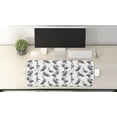 thumbnail image 2 of Tribal Computer Mouse Pad, Bohemian Feathers and Beads on Thread Graphic Pattern Art, Rectangle Non-Slip Rubber Mousepad Large, 31" x 12" Gaming Size, Charcoal Grey White, by Ambesonne, 2 of 2