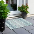 thumbnail image 6 of Addison Rugs Chantille Indoor/Outdoor Transitional Stripes Teal Washable Rectangle Rug, 1'8" x 2'6", 6 of 6