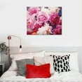 thumbnail image 4 of JRXY  Canvas Wall Art Bouquet of Blush Pink, Red and White Peony Floral Flower Photography Modern Art Romantics Closeup Duotone for Living Room, Bedroom, Office 20x16in, 4 of 4