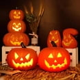 thumbnail image 3 of Halloween LED Pumpkin Lantern, LED Light Lamp Lantern Home Props Bar, Halloween Decor LED Lantern Scene Layout Home Decoration, 3 of 6