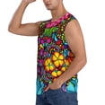 thumbnail image 3 of Fotbe Butterfly Garden Men's Camiseta sin Mangas Estampada para Hombres, Playera Casual para Gimnasio, Entrenamiento, Playa-X-Large, 3 of 7