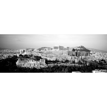 - High angle view of buildings in a city Acropolis Athens Greece Poster Print