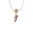 thumbnail image 2 of Delight Jewelry Silvertone Red Running Shoe Mia Monkey Charm Necklace, 2 of 4