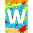 thumbnail image 2 of America Forever Summer Watermelon Monogram House Flag Letter W 28 x 40 inches Fruit Kiwi Pineapple Double Sided Vertical Outdoor Yard Lawn Decorative Fun Refreshing Summertime House Flag, 2 of 5