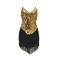 thumbnail image 2 of XXWXYD Girls Sequins Fringe Dancewear Set Shiny Sleeveless Tassel Dance Skirt, Children Latin Performance Dress Sparkly Par𝗍y Outfit, Competition Stage Show Skirt for Girls, 2 of 5