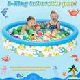 thumbnail image 2 of Piscina inflable para bebés Piscina redonda portátil para niños Piscina pequeña con bomba Centro de juegos acuáticos para interiores y exteriores para niños, niñas y niños, 2 of 7