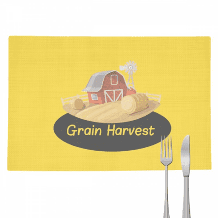 

Midsummer Food Joy Harvest Placemat Pad Kitchen Woven Heat Resistant Cushion Rectangle