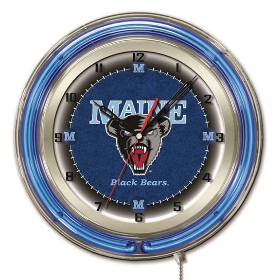 Maine Black Bears 19" Neon Wall Clock