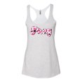 thumbnail image 2 of Wild Bobby Pray Bubble Letters Inspirational/Christian Women Tri-Blend Racerback Tank Top, Heather White, Small, 2 of 6