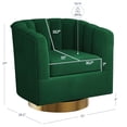 thumbnail image 7 of BELLEZE Swivel Accent Chair, Wide Modern Upholstered Armchair 360 Degree Swivel Comfy Single Sofa Side Chair for Living Room Bedroom Office - Zoe (Green), 7 of 7